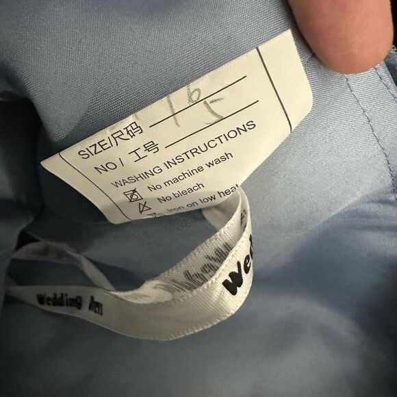 POMUYOO One ShoulderLace Bodice Chiffon Wedding/Formal Gown - Picture 8 of 9